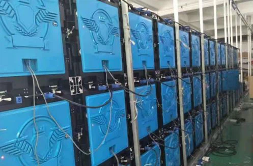 Mae Cabinet Alwminiwm Castio Die 60pcs 640 * 640mm, Sgrin LED Awyr Agored P5 ...